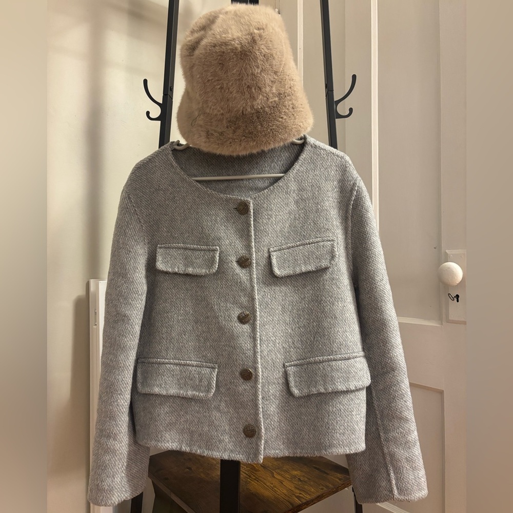 Gray Wool blazer/ jacket - Picture 3 of 5